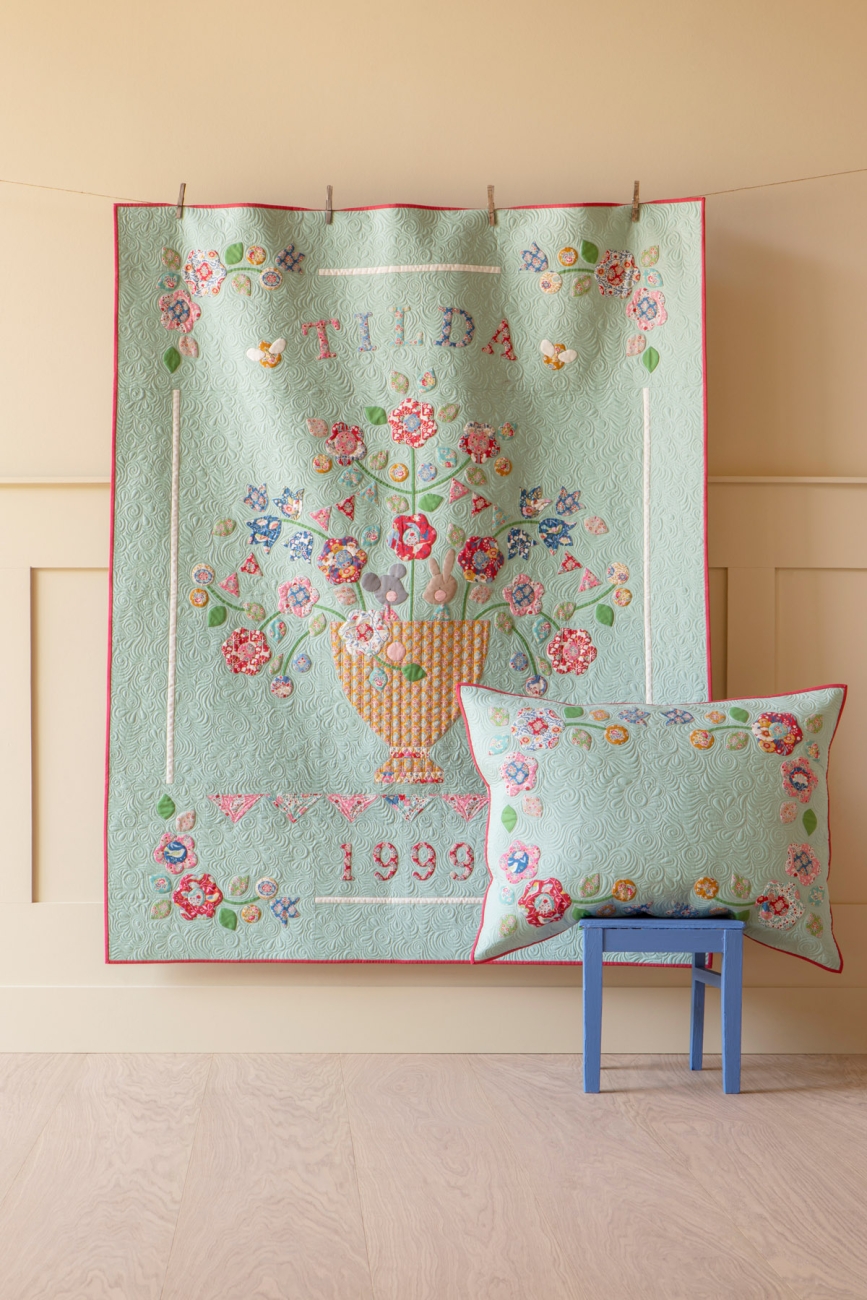 Tilda Patchwork Stoff Baumwolle - Jubilee - Autumn Bouquet Mustard